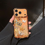 Faux Knitted Butterfly Transparent Phone Case For iPhone