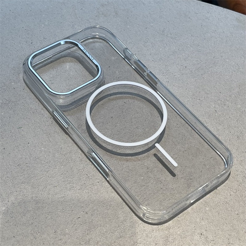 Transparent Acrylic Simple Magnetic Phone Case For iPhone