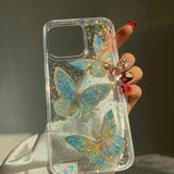 Butterfly Transparent Phone Case For iPhone