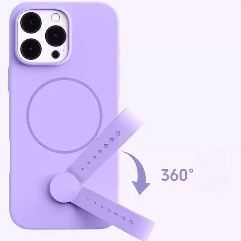 Liquid Silicone Magnetic Ring Phone Case For iPhone