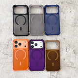 Matte Transparent PC Magnetic Phone Case For iPhone