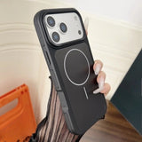 New Bicolor Matte Frosted Magnetic  Phone Cas For iPhone