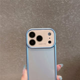 Color-blocked Shockproof Frosted Phone Case For iPhone