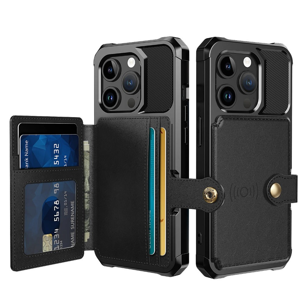 Magnetic Cards Solt Wallet Leather Case for iPhone