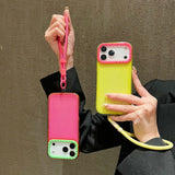 Candy-colored Lanyard Phone Case For iPhone
