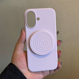 Liquid Silicone Wave-Shaped Stand Phone Case for iPhone