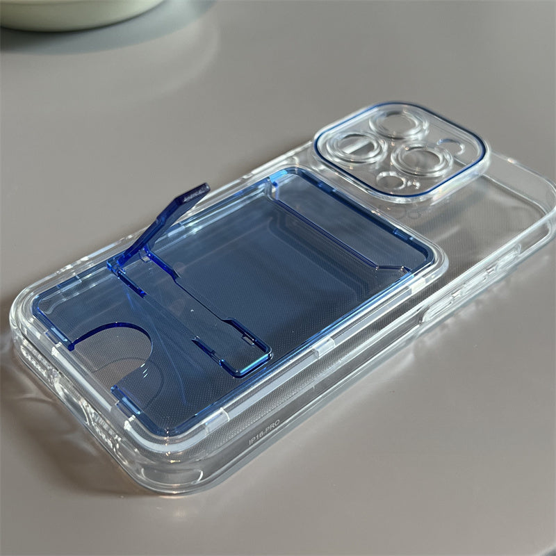 Independent Card Holder Colorful Phone Case For iPhone