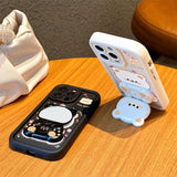 Bear Rotating Mirror Stand Phone Case For iPhone