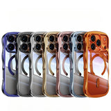 Electroplated Large Wave Magnetic Phone Case For iPhone