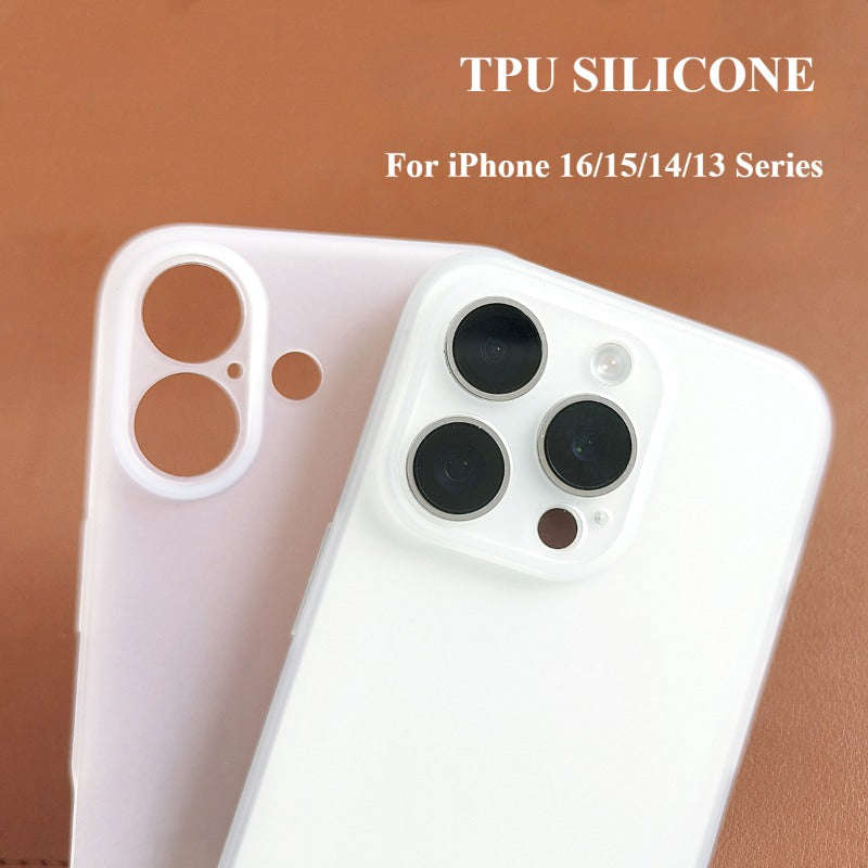 Frosted Transparent Ultra-thin TPU Silicone Phone Case For iPhone