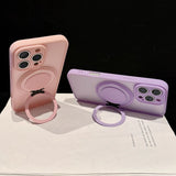 Magnetic Bracket Wireless Charging Case For iPhone