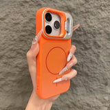 Skin-feel Magnetic Lens Holder Phone Case for iPhone
