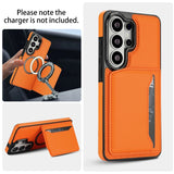 Magnetic Card-inserting Leather Phone Case For Samsung