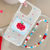 Polka Dot Lanyard Silicone Phone Case For iPhone