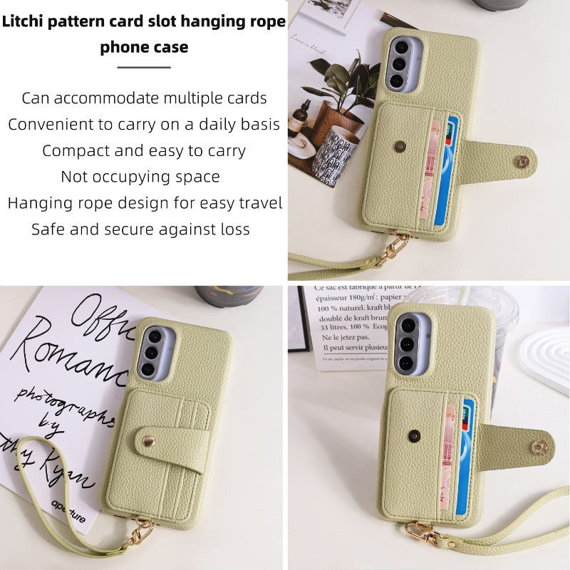 Card Holder PU Leather Phone Case For Samsung