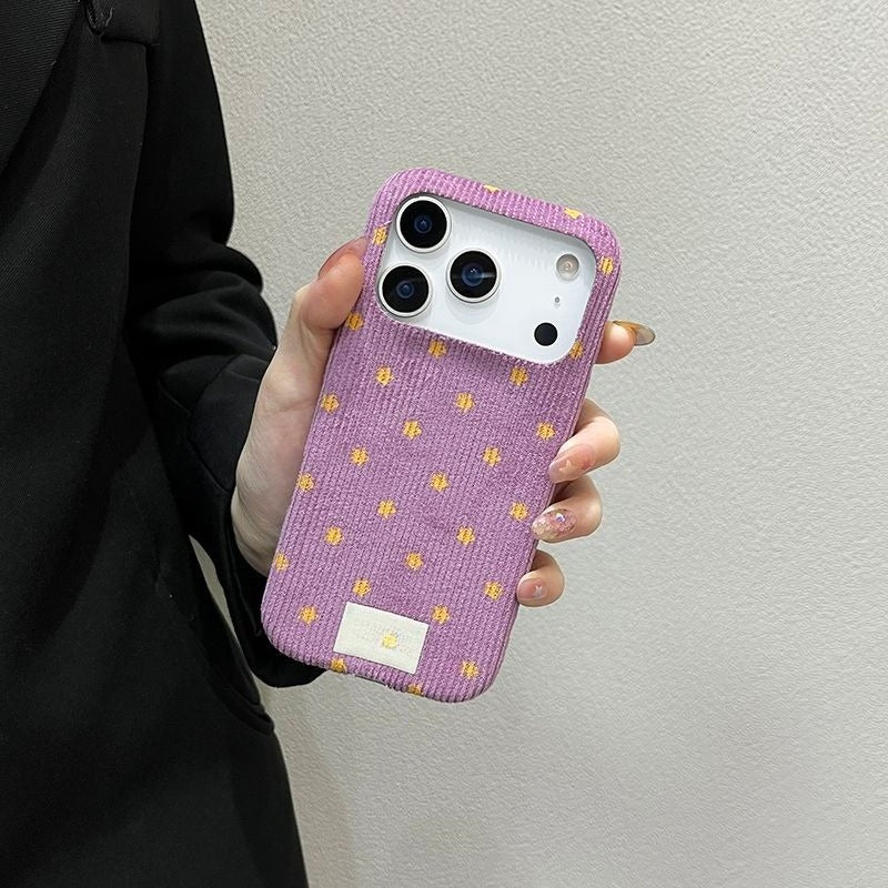Corduroy Star Phone Case For iPhone