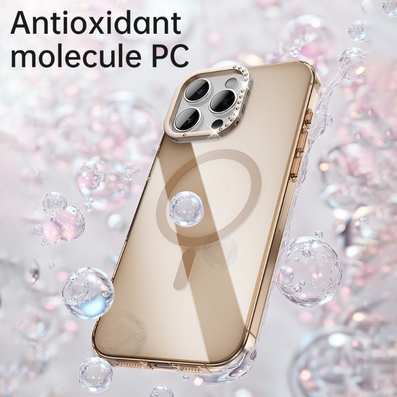 Invisible Bracket Diamond Magnetic Phone Case For iPhone