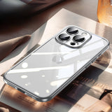 Titanium Color Electroplated Edge PC Back Panel Phone Case For iPhone