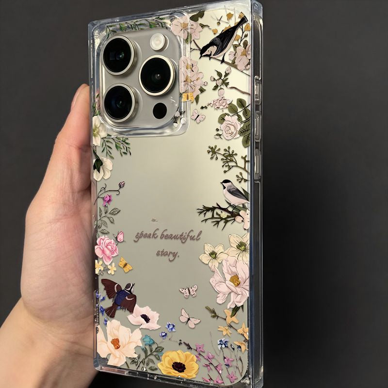 Flower and Bird Phone Case For iPhone
