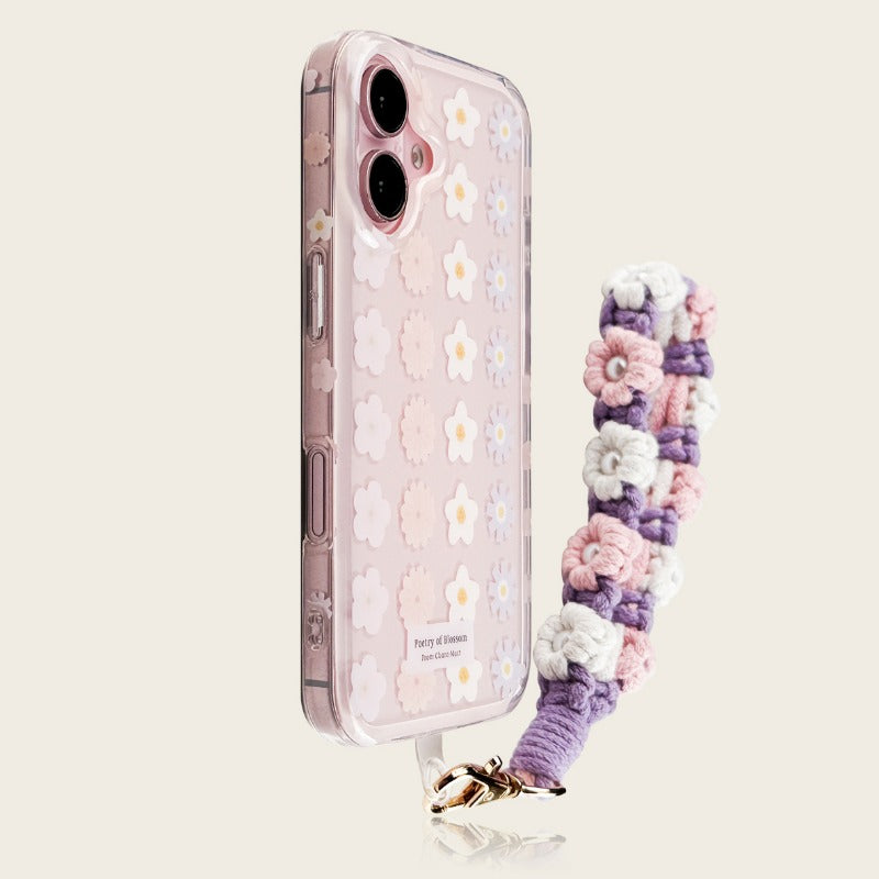 Polka Dot Black Flower Phone Case For iPhone