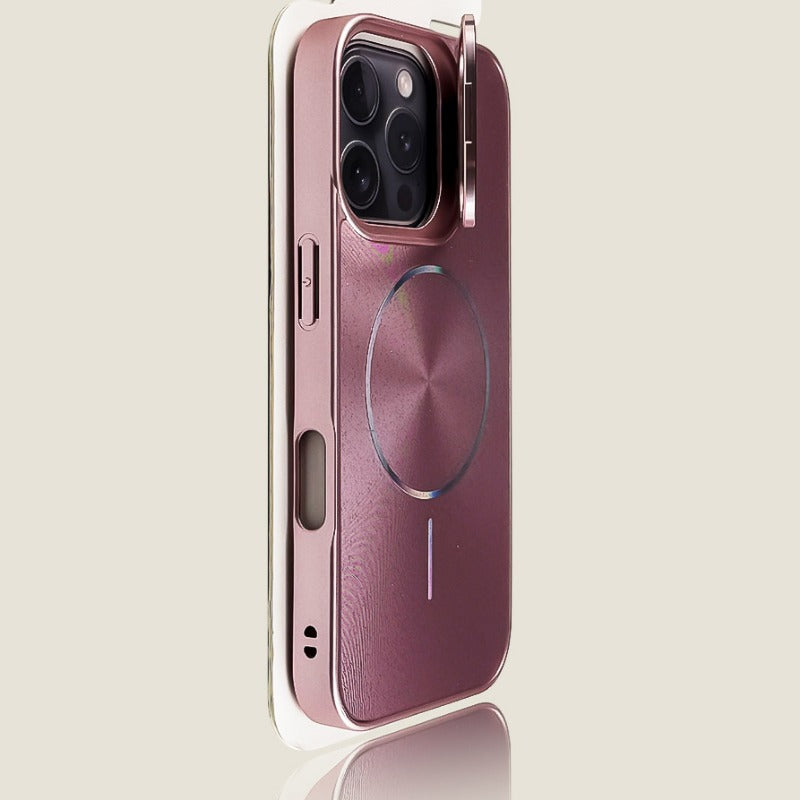 Glitter Magnetic Lens Holder Phone Case For iPhone