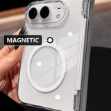 Transparent Magnetic Dual-axis Hinge Phone Case For iPhone Duo