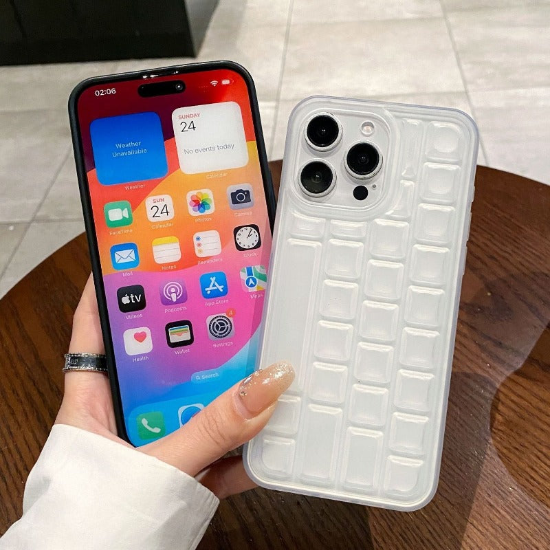 3D Keyboard Transparent Soft Phone Case For iPhone