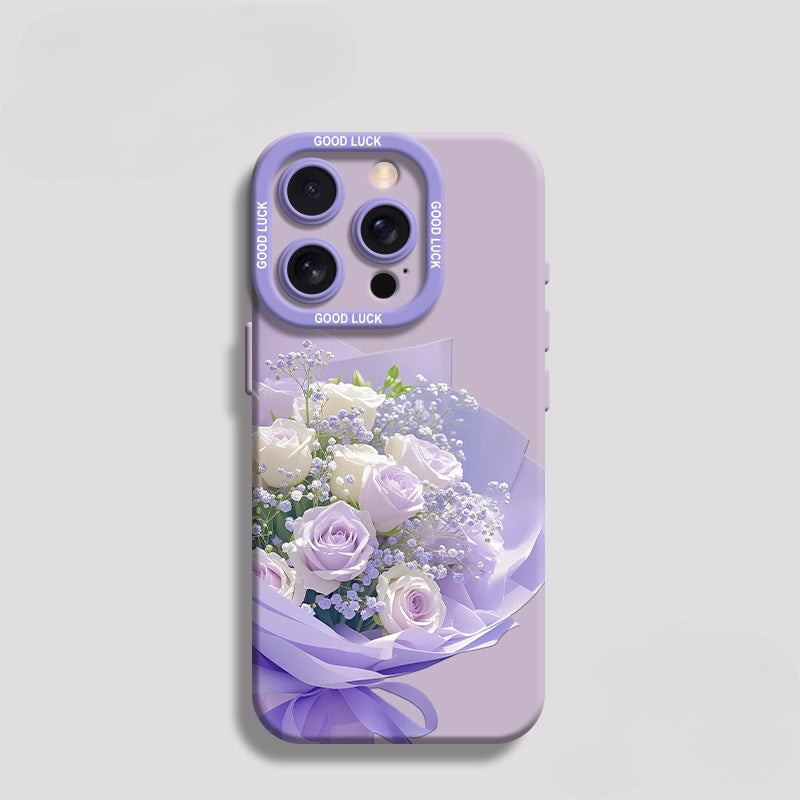 Purple Rose Bouquet Phone Case For iPhone