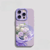Purple Rose Bouquet Phone Case For iPhone