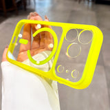 Magnetic Solid Color Transparent Phone Case For iPhone