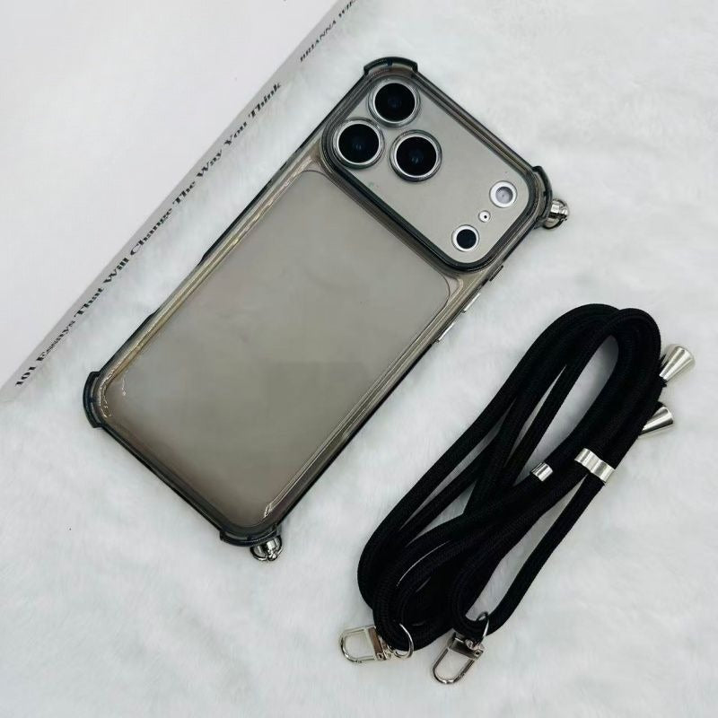 Transparent Soft Lanyard Phone Case For iPhone