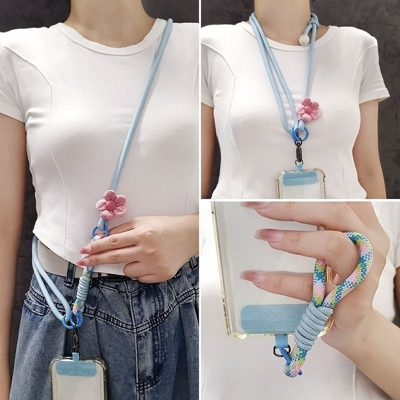 Flower-patterned Crossbody Multi-functional Neck Strap