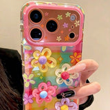 Floral Plaid Phone Case For iPhone