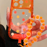 Minimalist Polka Dot Large Window Phone Case For iPhone