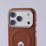 Rotation KickStand PU Leather Magnetic Case For iPhone