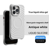 Liquid Silicone Ripple Pattern Full Package Phone Case For iPhone