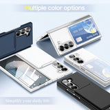 Solid Color Card Holder Phone Case For Samsung Z FOLD 7/6/5