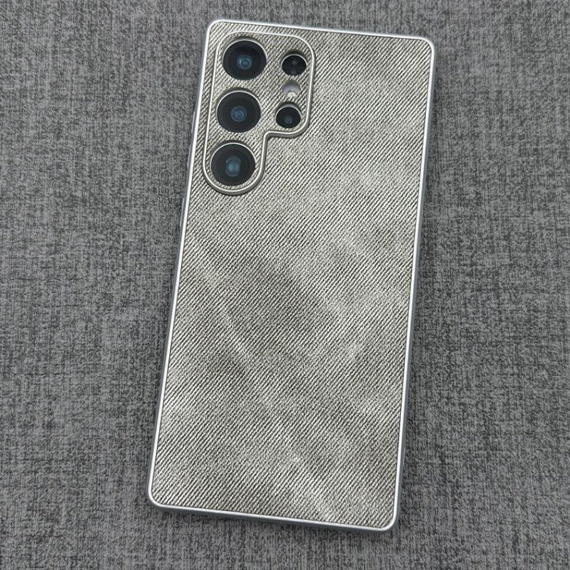 Magnetic Denim Textured Soft Phone Case For Samsung