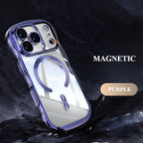 Electroplated Large Wave Magnetic Phone Case For iPhone