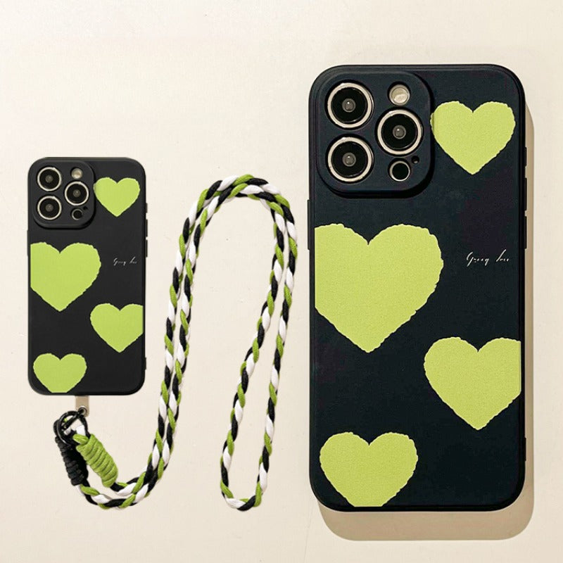 Green Heart Phone Case For iPhone