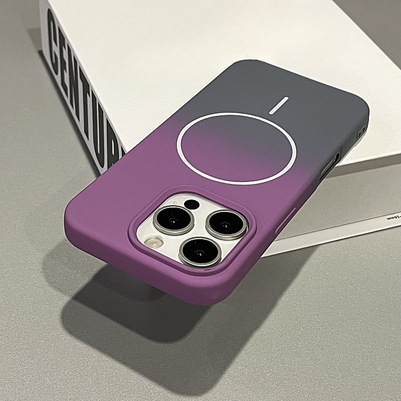 Gradient Thin Circle Magnetic Phone Case For iPhone