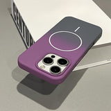 Gradient Thin Circle Magnetic Phone Case For iPhone