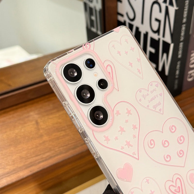 Pink Heart Phone Case For Samsung