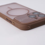 Large Window Magnetic Frosted Phone Case For iPhone