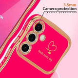 Wave Heart Shape Soft Case For Samsung