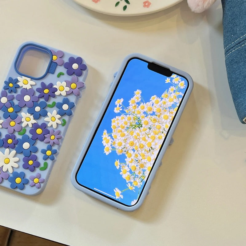 Flower Soft Silicone Luxury Phone Case For iPhone