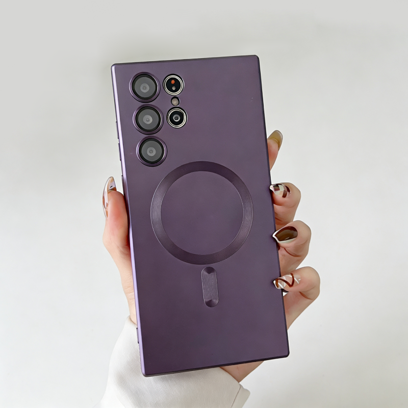Magnetic Matte Soft Phone Case For Samsung
