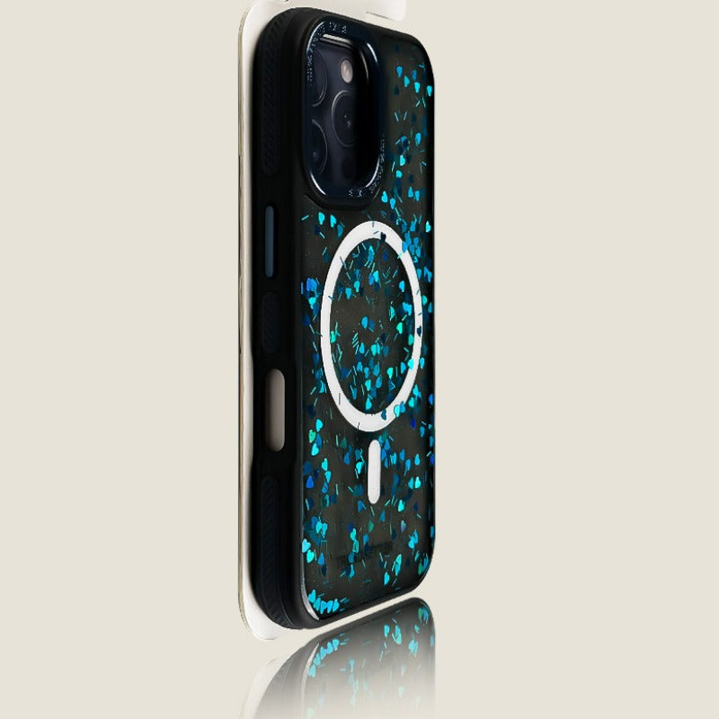Heart Glitter Anti-slip Phone Case For iPhone