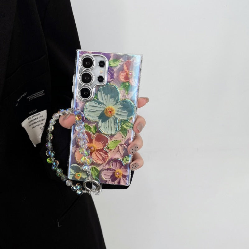 Oil painting flower phone case For Samsung