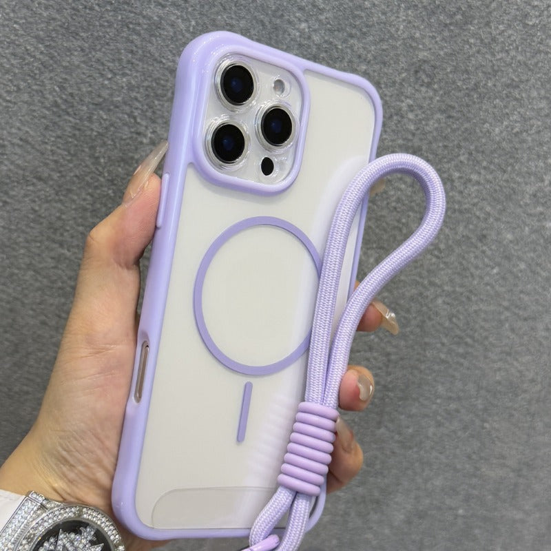 Thin Circle Magnetic Transparent Phone Case For iPhone